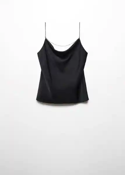 Top Isidoro Negro Talla L Mujer Mango