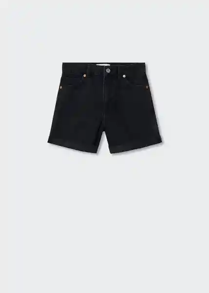 Short Mom80 Tejano Negro Talla 46 Mujer Mango