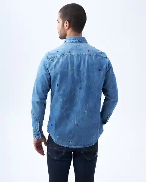 Camisa Hombre Azul Talla L 512F001 Americanino