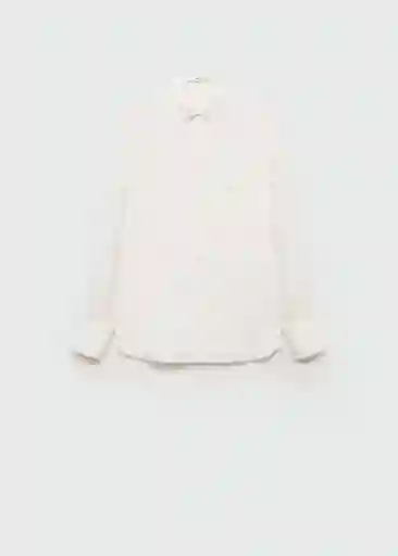 Camisa Galita Crudo Talla XL Mujer Mango