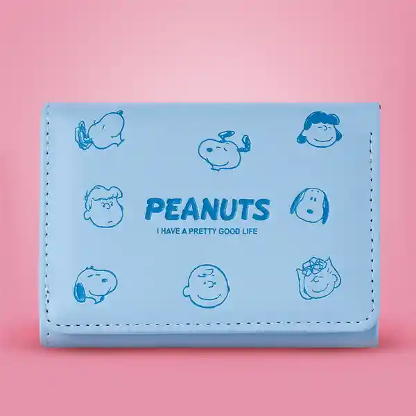 Billetera Snoopy Colorful Life Azul Miniso