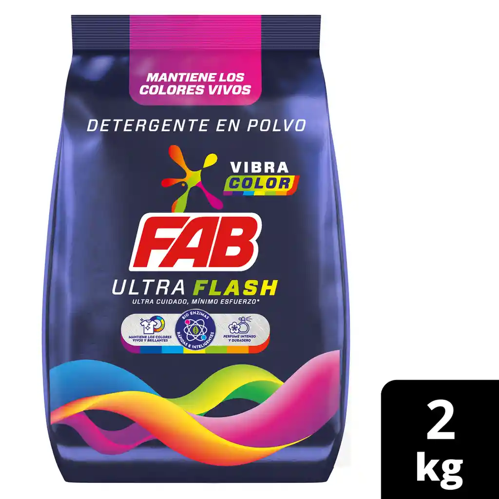 Fab Detergente Polvo Ultra Flash