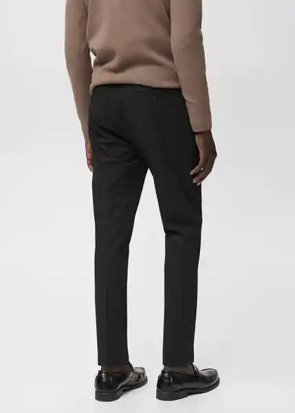 Pantalón Bologna Negro Talla 40 Hombre Mango