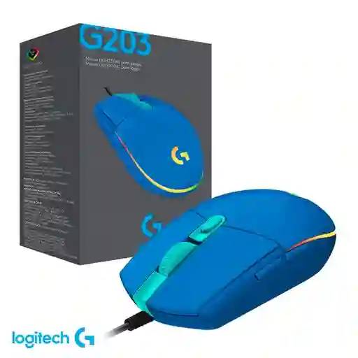 Logitech Mouse Gamer G203 Azul