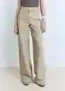 Jean Bea Khaki Talla 36 Mujer Mango