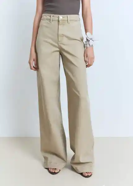 Jean Bea Khaki Talla 36 Mujer Mango