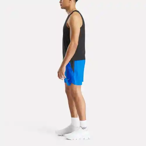 Reebok Pantaloneta Para Correr Running de Hombre Azul Talla M