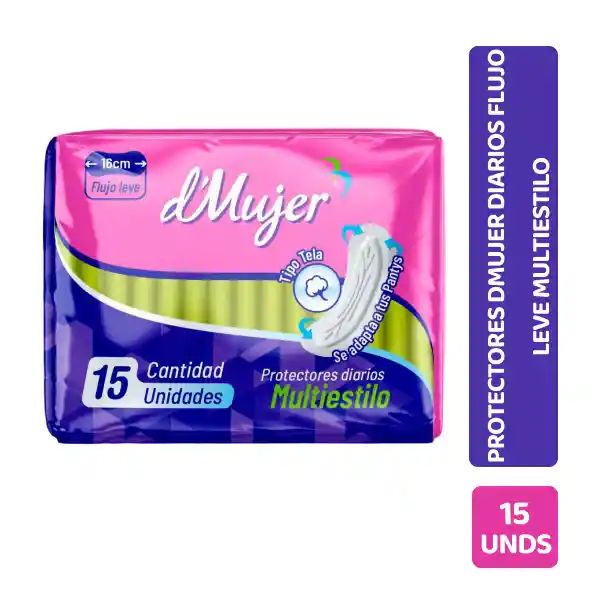 Dmujer Protector Diario Flujo Leve Multiestilo