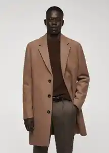Abrigo Haki Camel Talla XL Hombre Mango