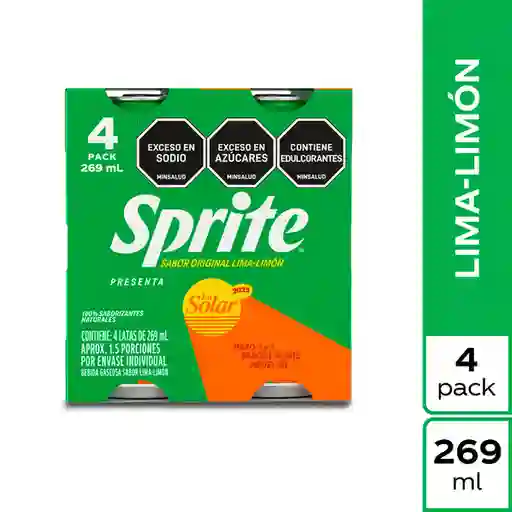 Gaseosa Sprite Original la Solar x 269ml