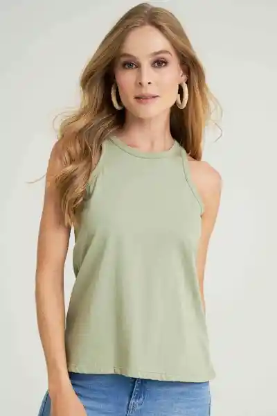 Top Atlético Color Verde Manzana Talla L Ragged