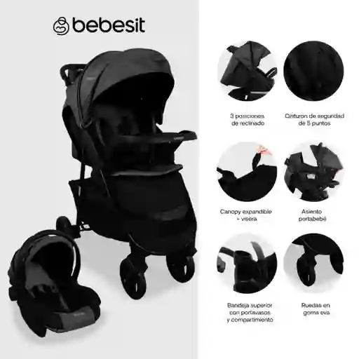 Bebésit Coche Travel System Sienna 5282bk