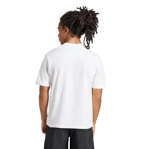 Adidas Camiseta Lifestyle Hombre Blanco Manga Corta Talla L