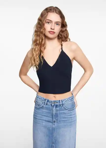 Top Orange Navy Talla 20 Niñas Mango