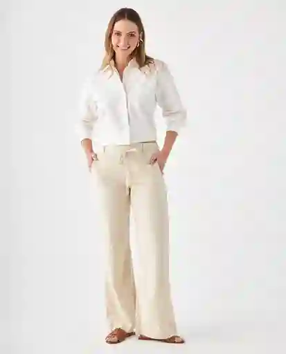 Pantalón Beige Caracola Claro Talla L 639F029 Esprit