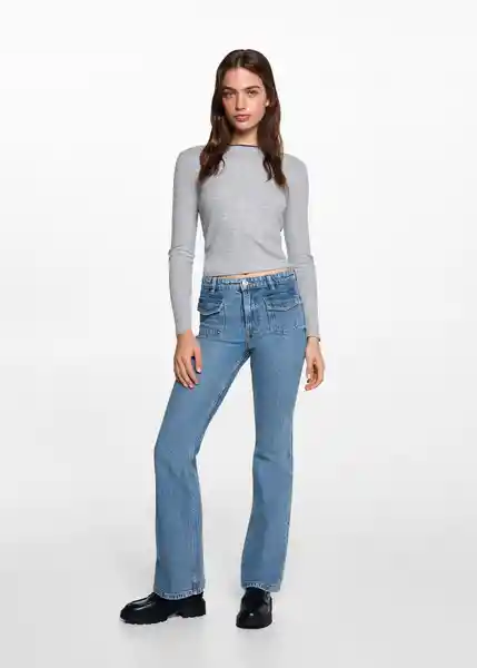 Jean Longf Tejano Oscuro Talla 19 Niños Mango