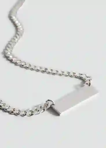 Collar Caliope Plata Talla 99 Mujer Mango