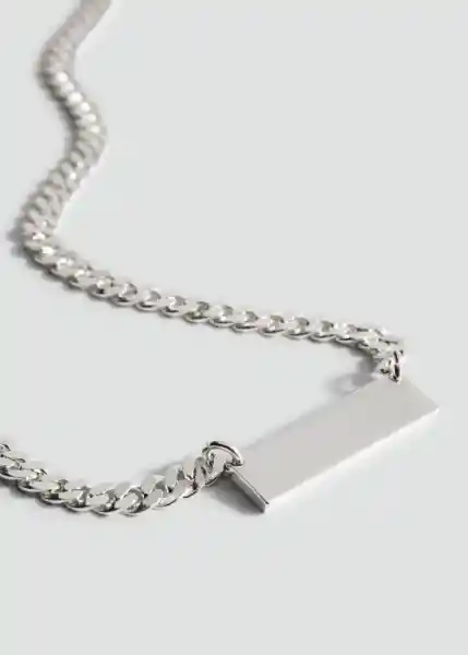 Collar Caliope Plata Talla 99 Mujer Mango