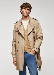 Chaqueta Parka Tango Camel Talla L Hombre Mango