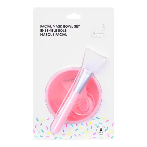 Miniso Set Bowl Y Accesorios Para Mascarillas Comprimidas, Rosado