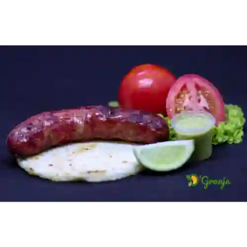 Chorizo con Arepa