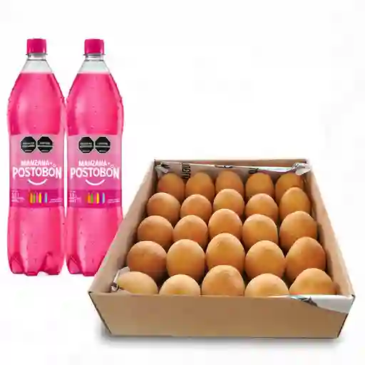 25 Buñuelos tradicionales + 2 gaseosas