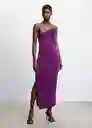 Vestido Lindsay Morado Talla XL Mujer Mango