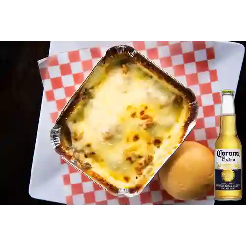Combo Lasagna de Pollo + Corona Extra 355ml