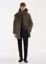 Abrigo Parka Space Khaki Talla L Hombre Mango