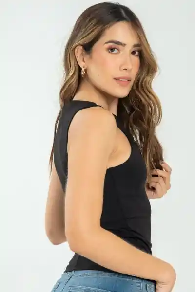 Top Vinyles Color Negro Talla XL Ragged