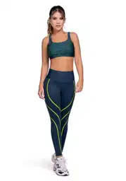 Legging Deportivo Texturizado L-azul