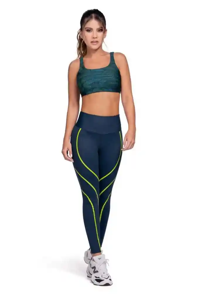 Legging Deportivo Texturizado L-azul