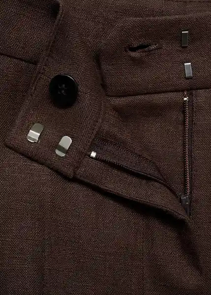 Pantalón Tempoli Marrón Talla 42 Mujer Mango