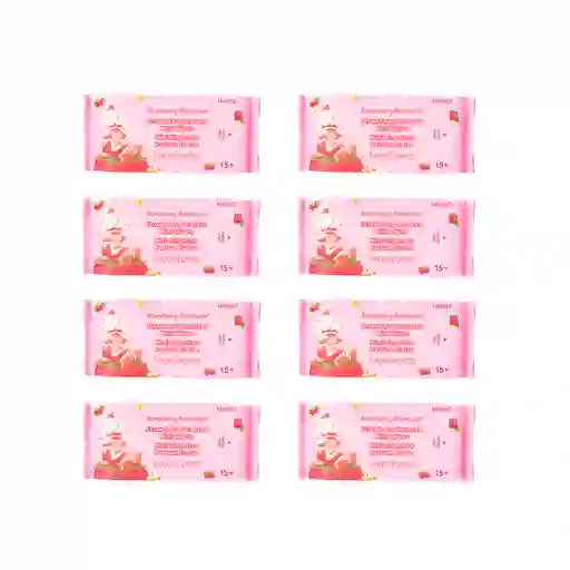 Toallita Mini Con Aroma a Fresa Serie Rosita Fresita Miniso