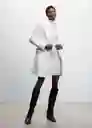 Abrigo Sugus Blanco Talla XS Mujer Mango