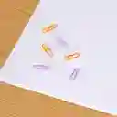 Set de Clips Naranja y Morado 28 mm Miniso