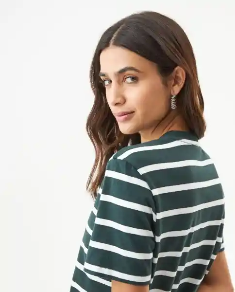 Camiseta Striped Verde Galloway Ultraoscuro Talla L Chevignon