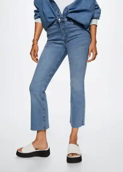 Jeans Sienna Tejano Medio Talla 50 Mujer Mango