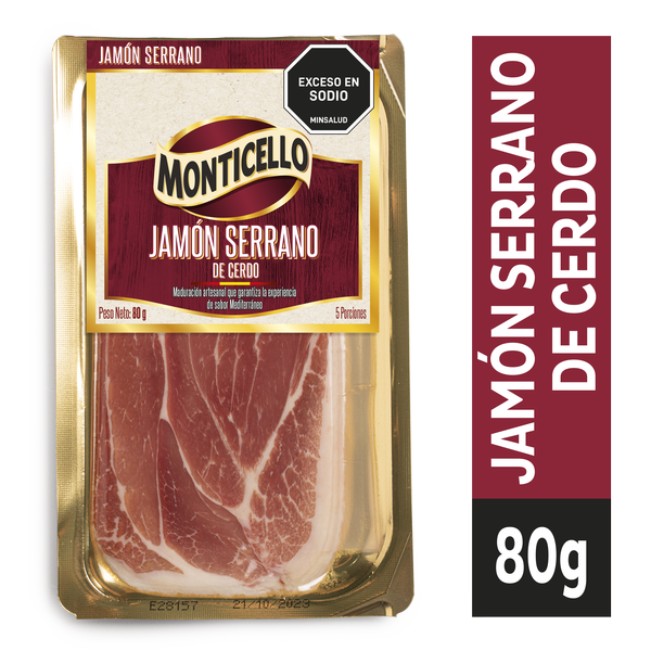 Monticello Jamón Serrano de Cerdo 80 g