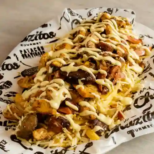 Salchipapa Lomo Fino y Pollo