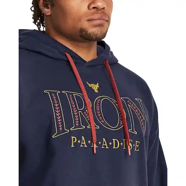 Under Armour Hoodie Sudadera Project Rock Rival Hombre Azul T. M