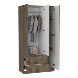 Closet Austral 3p 180 X 90 X 47 Rta Bellota + Blanco