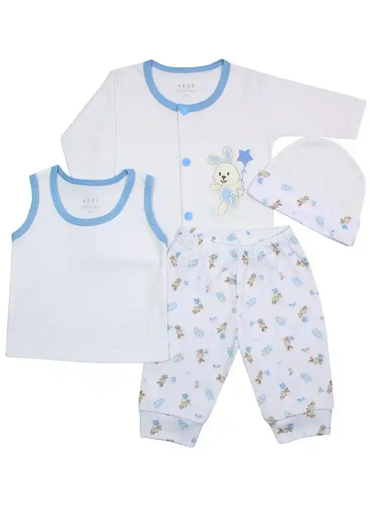 Set Primer Dia Para Bebe 0/3 Meses - Blanco