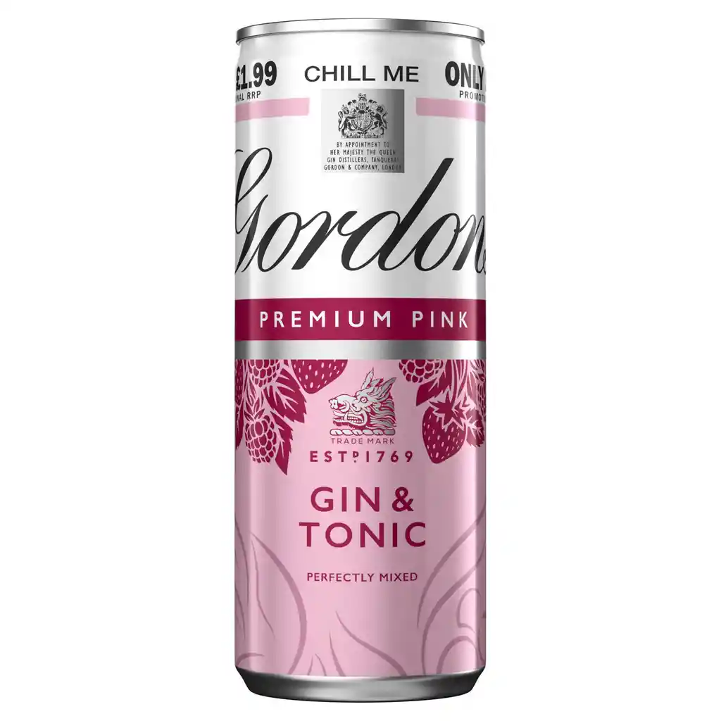 Gordons Premium Pink Cóctel Gin & Tonic en Lata