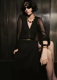 Vestido Mellow Negro Talla S Mujer Mango