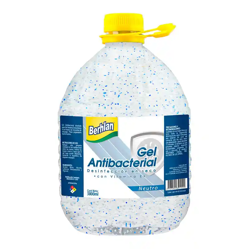 Berhlan Gel Antibacterial Neutro Desinfección en Seco Vitamina E