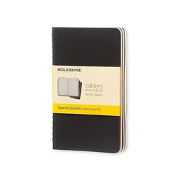 Moleskine Libreta Cahier Cuadros Negra Pequeña