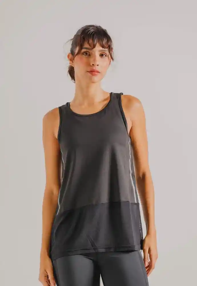 Camiseta Manga Sisa Mujer L-negro