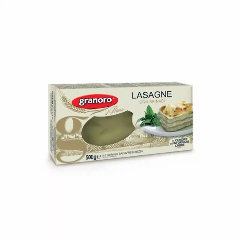 Granoro Pasta Lasagna Espinaca Precocida