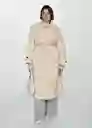 Saco Trench Angela Beige Talla L Mujer Mango